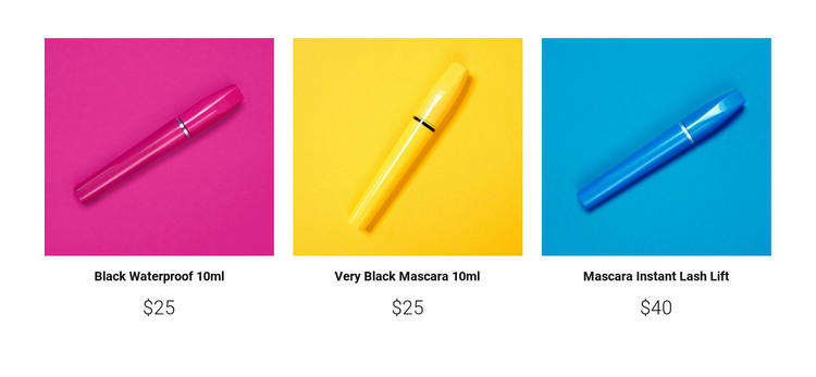 Buy mascara Homepage Design