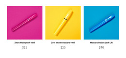 Koop Mascara - Responsieve Website