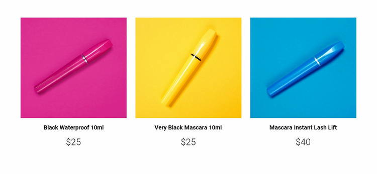 Buy mascara Website Mockup