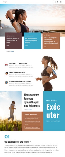 Conception Web Gratuite Pour Club De Course Pour Le Sport