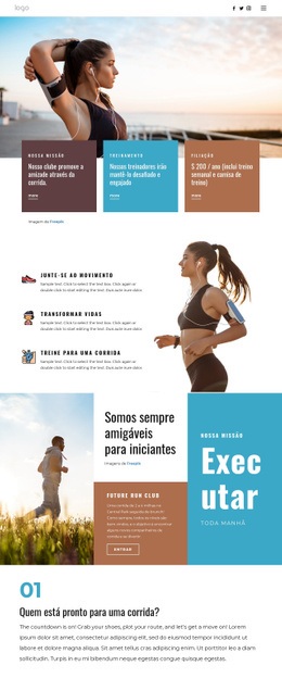 Clube De Corrida Para Esportes Modelo Responsivo HTML5