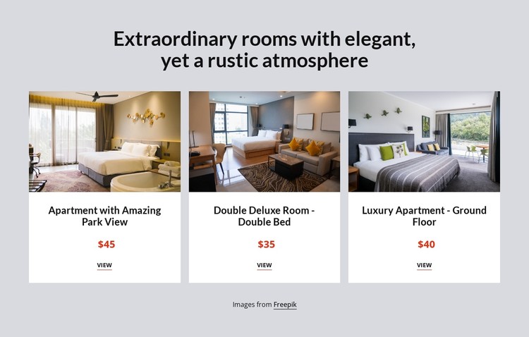 Extraordinary Rooms CSS Template