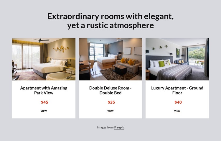 Extraordinary Rooms HTML5 Template