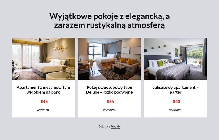 Niezwykłe pokoje Szablon CSS