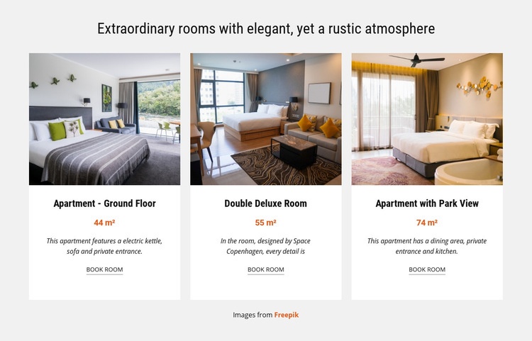 Extraordinary Rooms Webflow Template Alternative