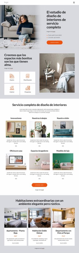 El Estudio Interior De Servicio Completo Constructor Joomla