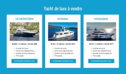 Yachts De Luxe À Vendre - Modèle D'Une Page