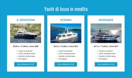 Yacht Di Lusso In Vendita - Modello Di Una Pagina