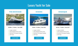 Luxury Yachts For Sale - Website Templates