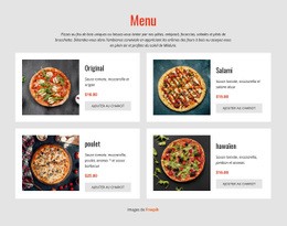 HTML5 Réactif Pour Pizza En Ligne