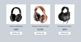 Vásároljon Fejhallgatót Online Weboldal Tervezés
