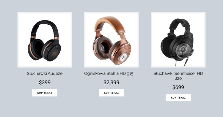 Kup słuchawki online Szablon HTML