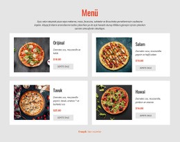 Çevrimiçi Pizza - Duyarlı HTML5 Şablonu
