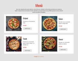 Çevrimiçi Pizza - Bir Sayfalık Şablon