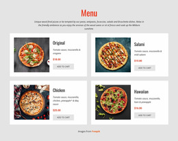 Pizza Online - Website Mockup