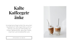 Kalte Kaffeegetränke – Fertiges Website-Design