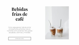 Bebidas Frías De Café - Plantilla De Maqueta De Sitio Web