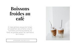 Boissons Froides Au Café – Mise En Page HTML Du Site Web