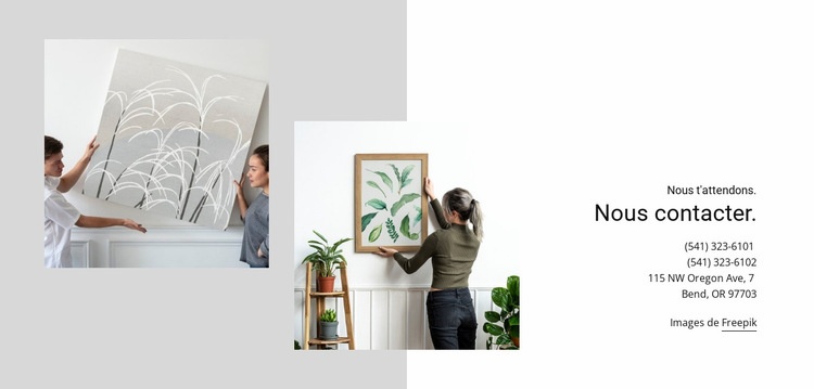 Contactez-nous avec des images Modèle HTML5