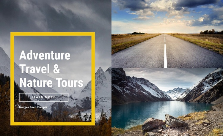 Nature tours Homepage Design