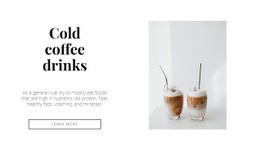 Ready To Use Html Code For Cold Coffee Drinks