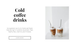 Cold Coffee Drinks - Free Download Wysiwyg HTML Editor