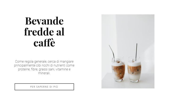 Bevande fredde al caffè Modello HTML