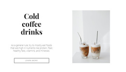 Cold Coffee Drinks Landing Page