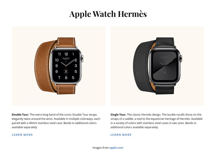Apple Watch Hermes CSS Template