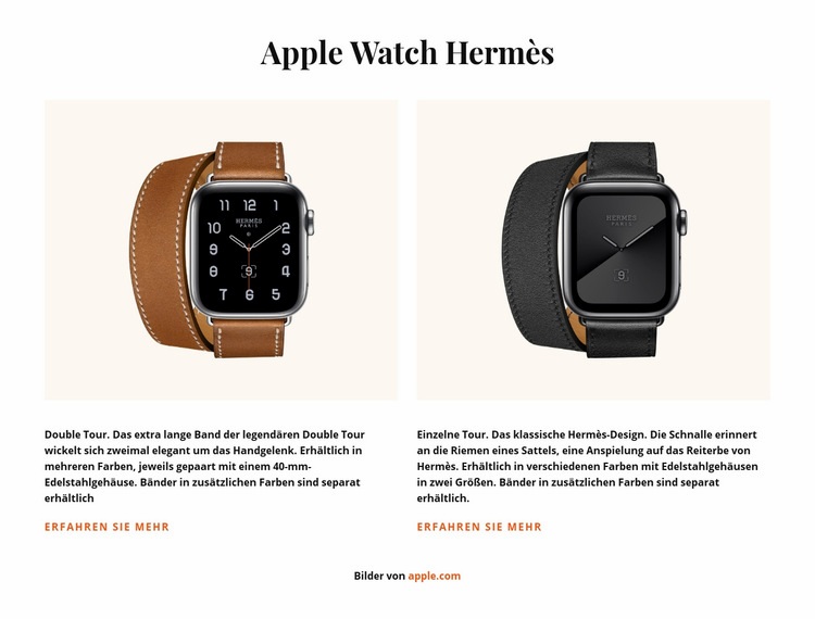 Apple Watch Hermes Website design