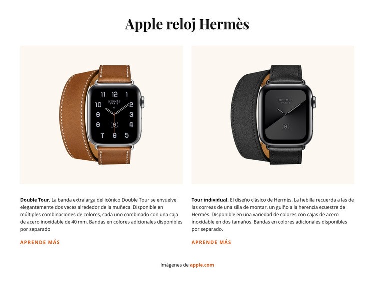 Apple reloj Hermes Diseño de páginas web