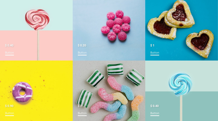 Sweets collection HTML Template