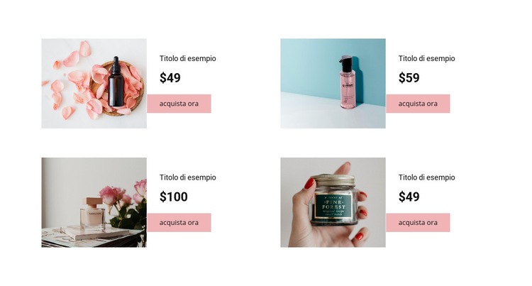 Acquista cosmetici Modelli di Website Builder