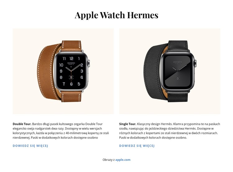 Apple Watch Hermes Szablon CSS