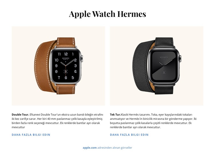 Apple Watch Hermes Web Sitesi Şablonu