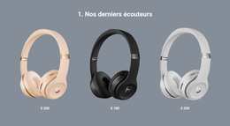 Liste de produits Modèles CSS