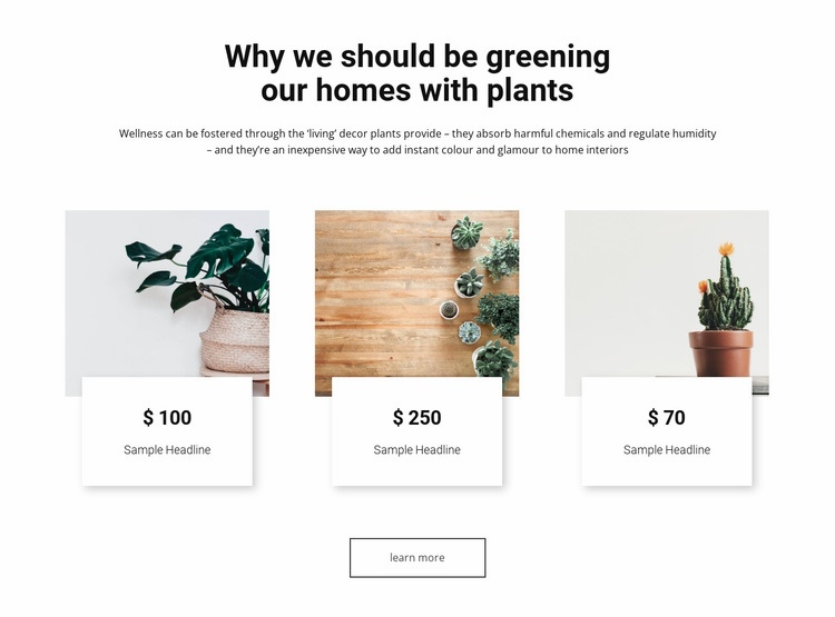 Gröna våra hem Html webbplatsbyggare