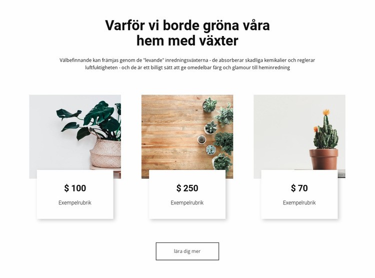 Gröna våra hem CSS -mall