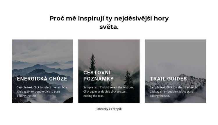 Hory mě inspirují Šablona CSS