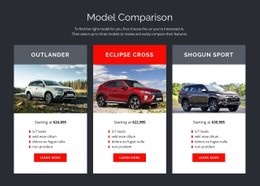 Model Comparison Template HTML CSS Responsive