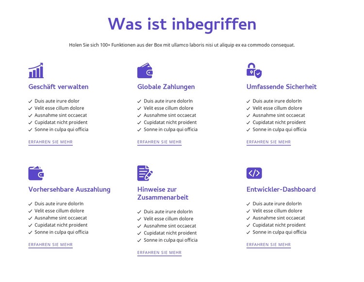 Was ist enthalten Website design