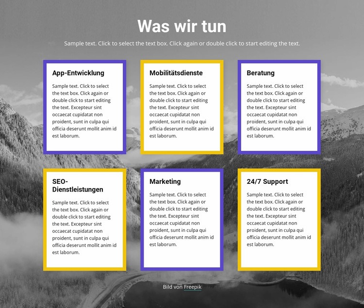 Technologieunternehmen Website-Modell