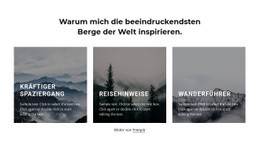 Exklusive Landingpage Für Berge Inspirieren Mich
