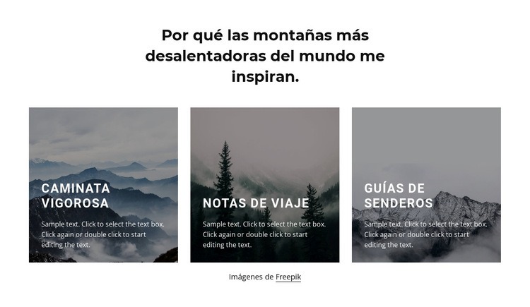 Las montañas me inspiran Plantilla