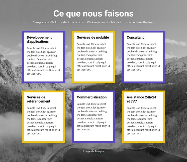 Entreprise technologique Modèles de constructeur de sites Web