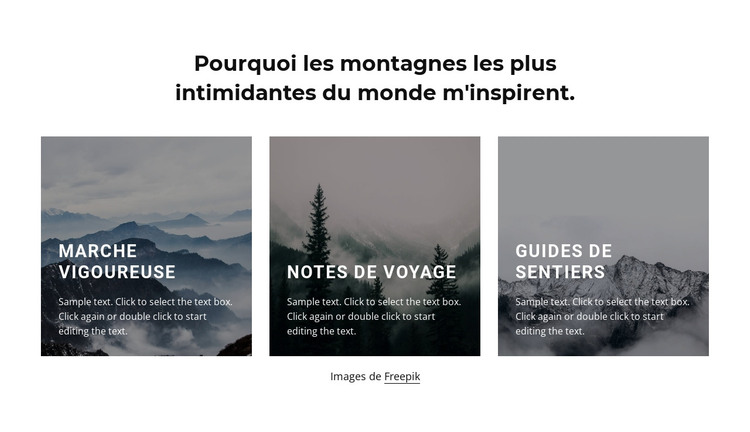 Les montagnes m'inspirent Modèle HTML