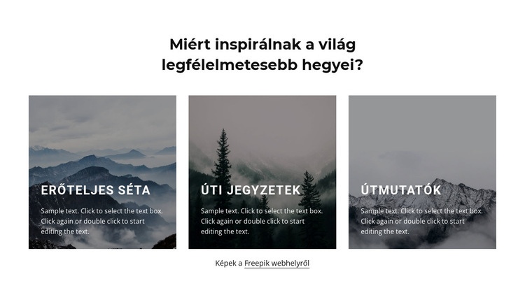 A hegyek inspirálnak HTML Sablon