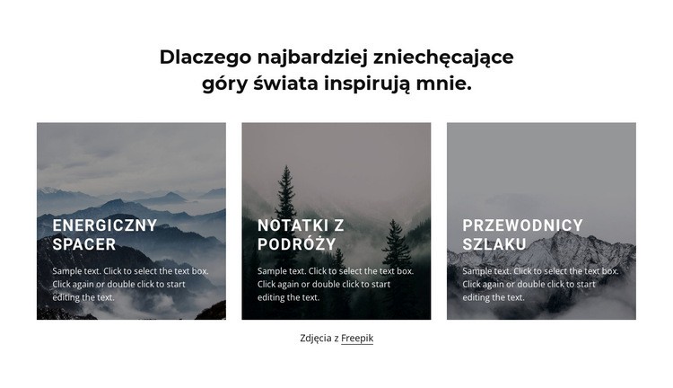 Góry mnie inspirują Szablony do tworzenia witryn internetowych