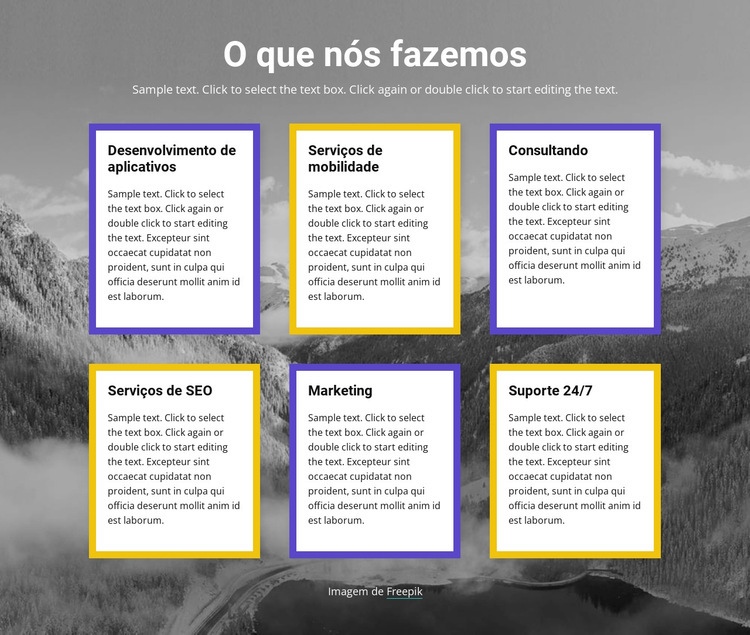 Empresa de tecnologia Construtor de sites HTML