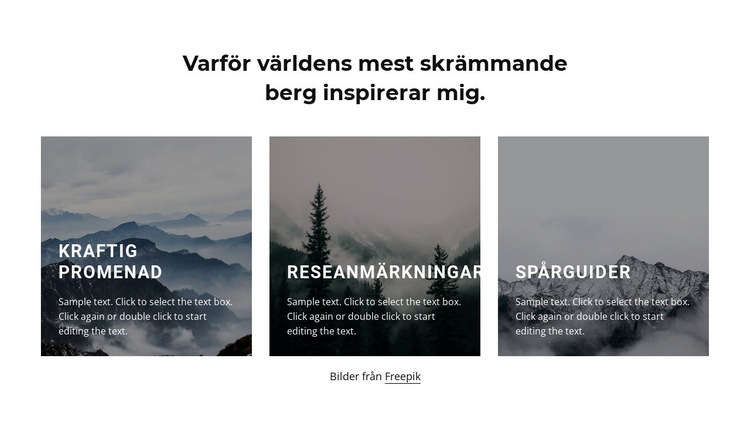 Berg inspirerar mig CSS -mall